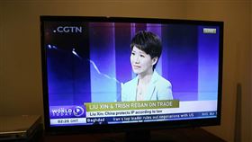 美中女主播辯論　CGTN專訪劉欣美中女主播貿易戰辯論30日上午登場，相較有限的辯論內容報導，中國官媒在辯論前後為「中方代表」劉欣進行大規模造勢，劉欣所服務的CGTN更在辯論結束後對她進行專訪，亟欲營造「榮者歸來」之姿。中央社記者陳家倫北京攝　108年5月30日