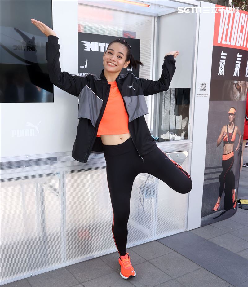 吱吱出席PUMA全新氮氣跑鞋「Nitro系列」試跑活動。（記者邱榮吉/攝影）