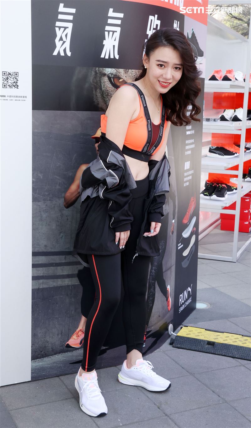 王宣出席PUMA全新氮氣跑鞋「Nitro系列」試跑活動。（記者邱榮吉/攝影）