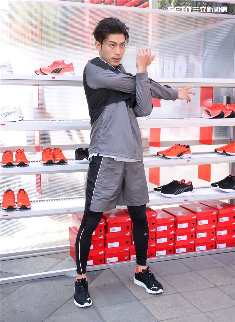 比利出席PUMA全新氮氣跑鞋「Nitro系列」試跑活動。（記者邱榮吉/攝影）
