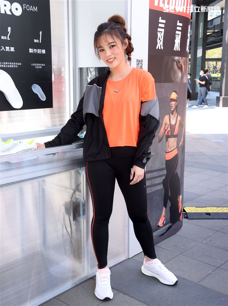 安乙蕎出席PUMA全新氮氣跑鞋「Nitro系列」試跑活動。（記者邱榮吉/攝影）