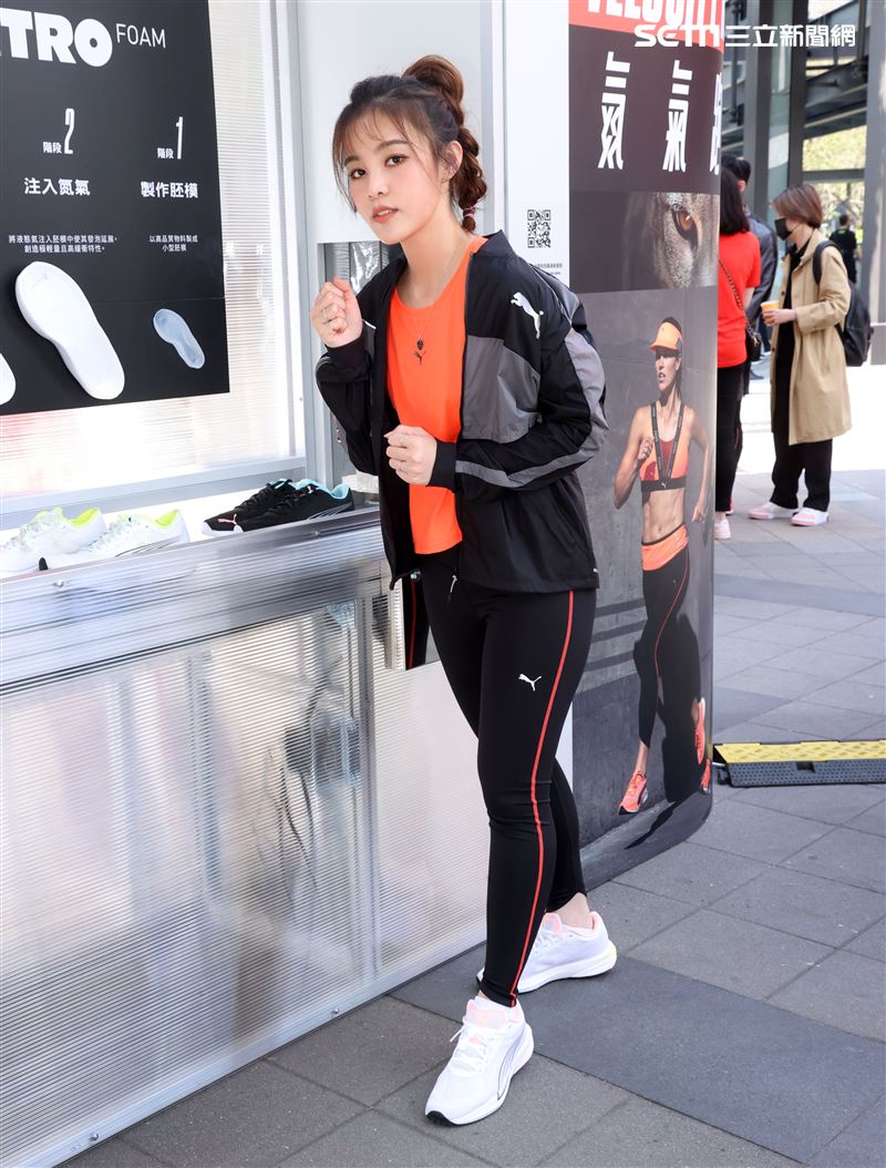 安乙蕎出席PUMA全新氮氣跑鞋「Nitro系列」試跑活動。（記者邱榮吉/攝影）