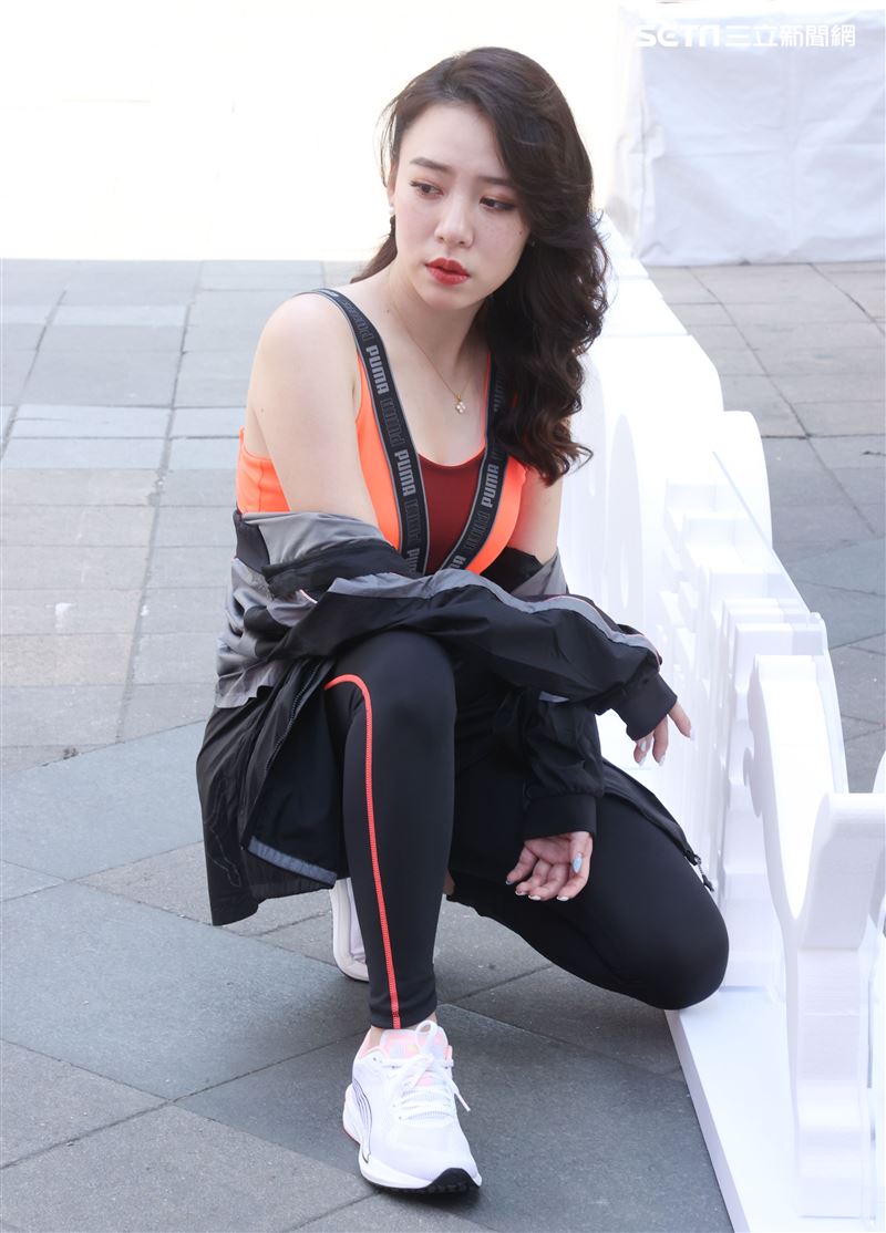 王宣出席PUMA全新氮氣跑鞋「Nitro系列」試跑活動。（記者邱榮吉/攝影）