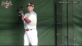 ▲田中將大牛棚投球（圖／翻攝自樂天官方推特）