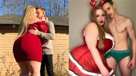 117公斤胖妹結婚了！S曲線迷倒嫩夫（圖／翻攝自mattandbrit IG）