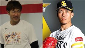▲軟銀鷹千賀滉大、柳田悠岐。（組合圖／翻攝自軟銀鷹官方推特、記者蕭保祥攝影）