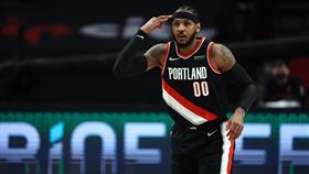▲「甜瓜」安東尼（Carmelo Anthony）單場5顆三分球，進帳本季新高23分。（圖／翻攝自拓荒者推特）