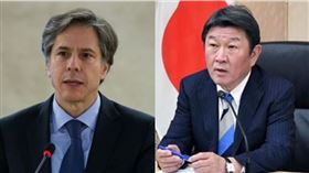 布林肯，茂木敏充。（圖／翻攝自布林肯推特、茂木敏充臉書）