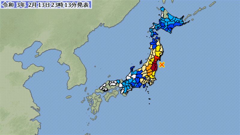 日本規模7.1大地震　震央福島外海