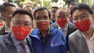 馬英九、江啟臣、趙少康同台　喊團結