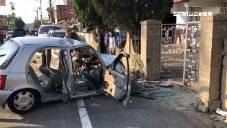 疑疲勞駕駛　直撞南投民宅門柱4傷