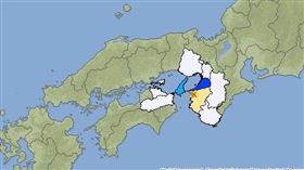 日本,地震,和歌山,海嘯（圖／翻攝自日本氣象廳）