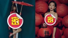 拐拐換上緊身紅色旗袍增添喜氣。（圖／翻攝自拐拐IG）
