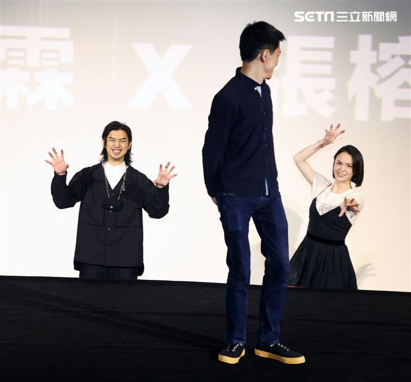 「鬼才之道」導演徐漢強、陳柏霖、張榕容出席新片發布會。（記者邱榮吉/攝影）