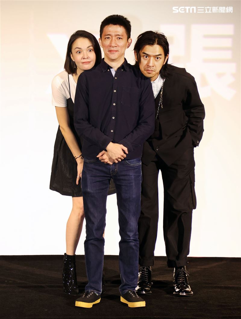 「鬼才之道」導演徐漢強、陳柏霖、張榕容出席新片發布會。（記者邱榮吉/攝影）