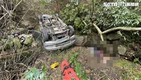 山谷,翻覆受困,賞櫻,南投,翻攝畫面