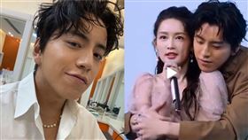 王大陸貼臉又摸又抱最美香妃挨酸吃豆（圖／翻攝自王大陸IG、范叢楊丹微博）