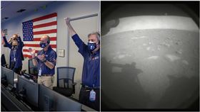  NASA「毅力號」成功登陸火星傳回首張地面照圖／美聯社