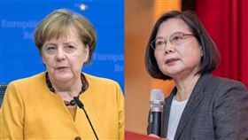 德國總理梅克爾、總統蔡英文（組合圖／總統府提供、翻攝自Bundesregierung臉書）