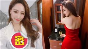 貝琪於飯店浴室僅穿睡袍「中門大開」渾圓美胸全曝。（圖／翻攝自miss.becky.lawyer IG）