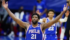 ▲恩比德（Joel Embiid）攻下生涯新高50分。（圖／美聯社／達志影像）