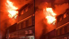 苗栗民宅火勢猛烈　3樓民宅全面燃燒(圖/翻攝畫面)