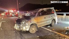 國道6號東向4.2公里處今（22）日晚間發生車禍意外 翻攝畫面