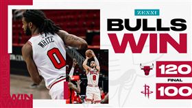 ▲公牛送給火箭8連敗。（圖／翻攝自公牛推特）