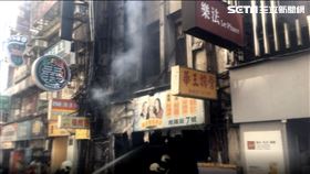 台北市南陽街網咖發生火警，一共疏散25人。（圖／翻攝畫面）
