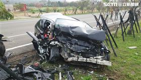 苗栗重大車禍！2車對撞夫兒死妻命危（圖／翻攝畫面）