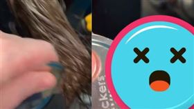 雪莉幫女童梳頭，一看梳子上竟黏滿一排頭蝨。（圖／翻攝自雪莉抖音）