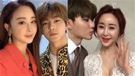 韓國女星咸素媛與小18歲的老公陳華。（圖／翻攝自IG）