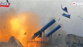 共軍作戰演習影片中，模擬摧毀敵方部署的飛彈。（圖／翻攝自共軍微博）