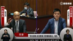 蘇貞昌 莊瑞雄 圖／翻攝自立院議事轉播頻道