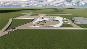 七美、望安、蘭嶼、綠島4座離島機場將大改造，日本知名建築師團紀彥獲邀參與，要讓機場醜小鴨變天鵝，未來七美機場有雙心石滬意象。此為示意圖。（圖／民航局提供）
