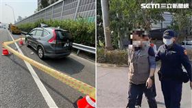  出遊遇巨輪奪命　倖存夫悲泣：家沒了（圖／翻攝畫面） 肇事駕駛,高雄,國道車禍,死者丈夫