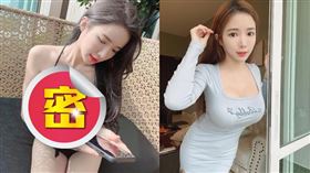 藍星蕾黑連身泳衣胸前「整片雪白肌」辣開深V超閃。（圖／翻攝自藍星蕾IG）