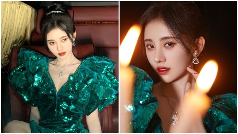 4千年美女開深V　害羞一條線都露了