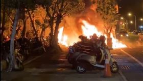 台南,停車場,火警,機車,公園路,台南轉運站（圖／翻攝台南爆料公社）