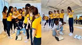 ▲PS女孩春訓第2天，直接測量體重。（圖／宏將多利安國際提供）