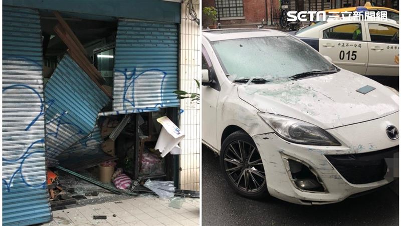 狂男拒檢北市狂飆　自撞中藥行遭秒逮