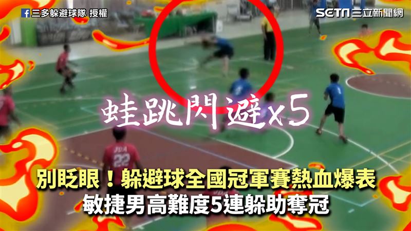 躲避球公開冠軍賽　男5連躲助奪冠
