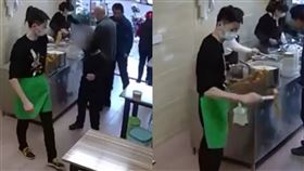 老闆,早餐店,油條,女客人,垃圾桶。（圖／翻攝自網易視頻）