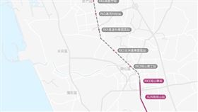 行政院核定高雄捷運岡山路竹延伸線計畫，高雄市捷運局長吳義隆5日表示，可望於12月底前動工興建。圖為高雄捷運岡山路竹延伸線（灰色段）規劃。（圖／翻攝自高雄捷運工程局網頁mtbu.kcg.gov.tw）
