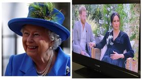 梅根,哈利,英國女王,專訪,（合成圖／翻攝自達志影像）