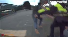 正義女騎士載警察追賊 翻攝畫面