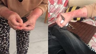 邊喊難看邊縫破褲！暖嬤讓乖孫秒崩潰