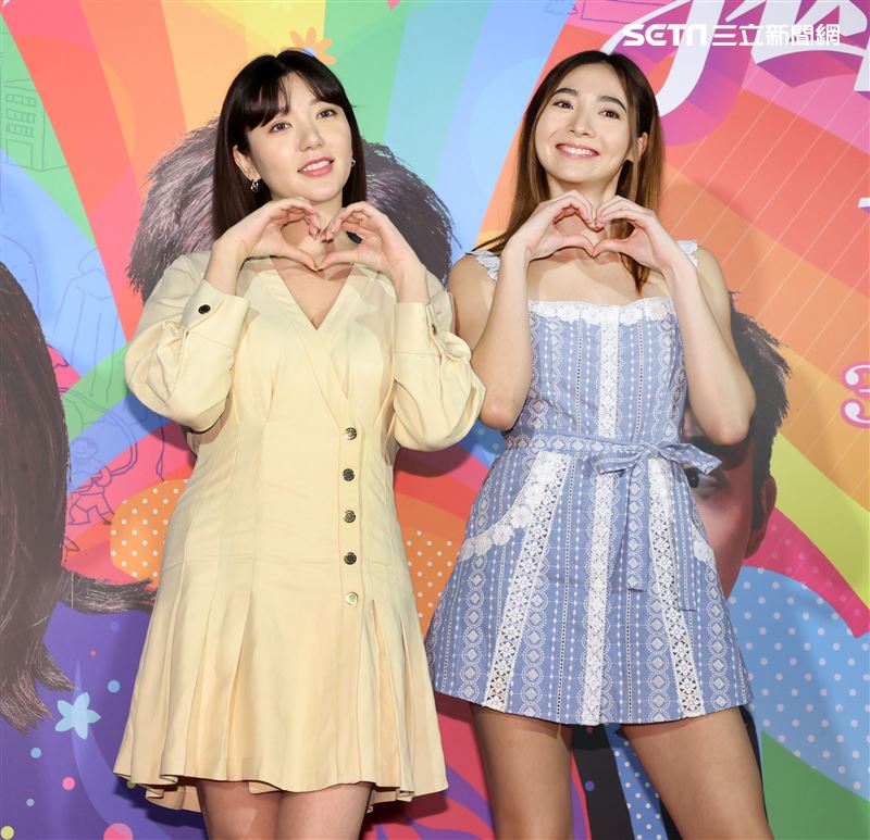 「揭大歡喜」演員女主角郭雪芙、男主角謝沛恩。（記者邱榮吉/攝影）