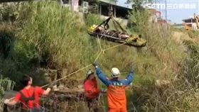 河床,摔落,騎士,苗栗,翻攝畫面