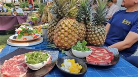 挺農民  屏東13名店開發冰花鳳梨料理（1）中國暫時停止進口台灣鳳梨，屏東13家名店挺澎湖冰花及屏東鳳梨青農，開發25道鳳梨冰花料理，即日起在店內供應到鳳梨產季結束。中央社記者郭芷瑄攝  110年3月9日